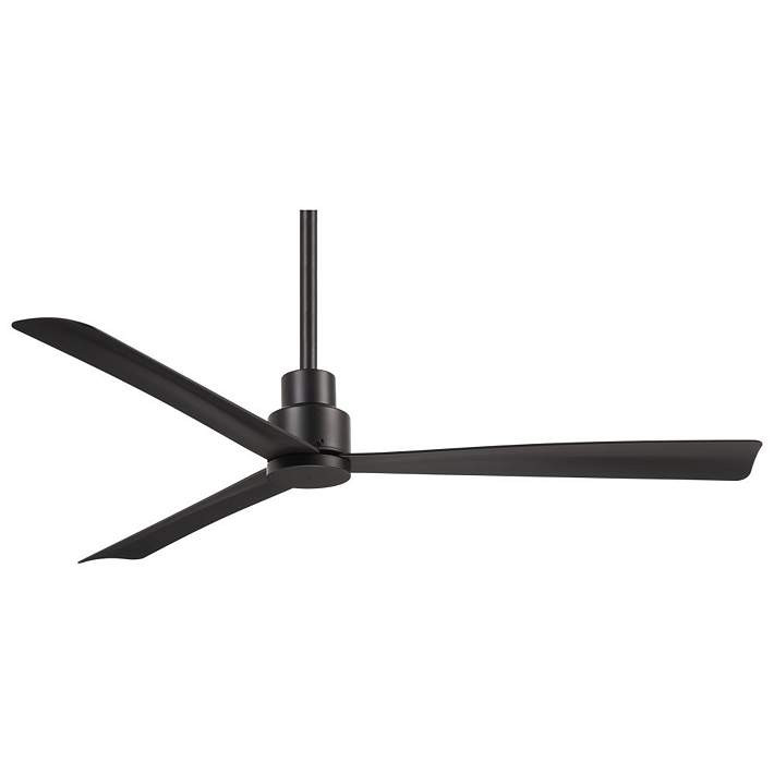 52" Minka Aire Simple Coal Finish Wet Ceiling Fan with Remote Control - #60N84 | Lamps Plus | Lamps Plus
