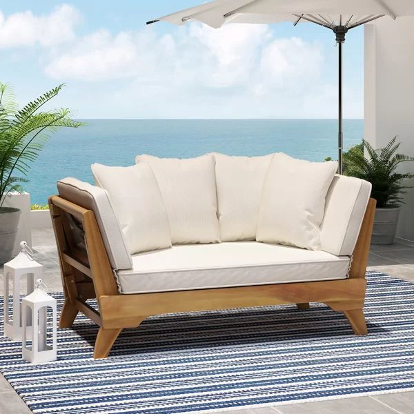 Alamo 82'' Wide Outdoor Patio Daybed with Cushions | Wayfair North America