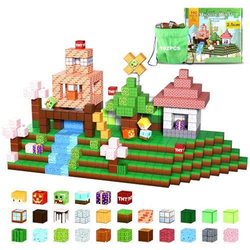 Milerong 192 PCS 1inch Magnetic Blocks -Fores Magnet Toys for Kids, Boys and Girls, Magnetic Building Blocks Cubes, Stacking Magnets for Kids, Easter Birthday Gifts for Boys and Girls Age 3+ Years Old | Amazon (US)