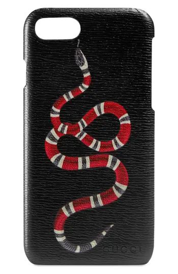 Gucci Snake Iphone 7 Case - Black | Nordstrom