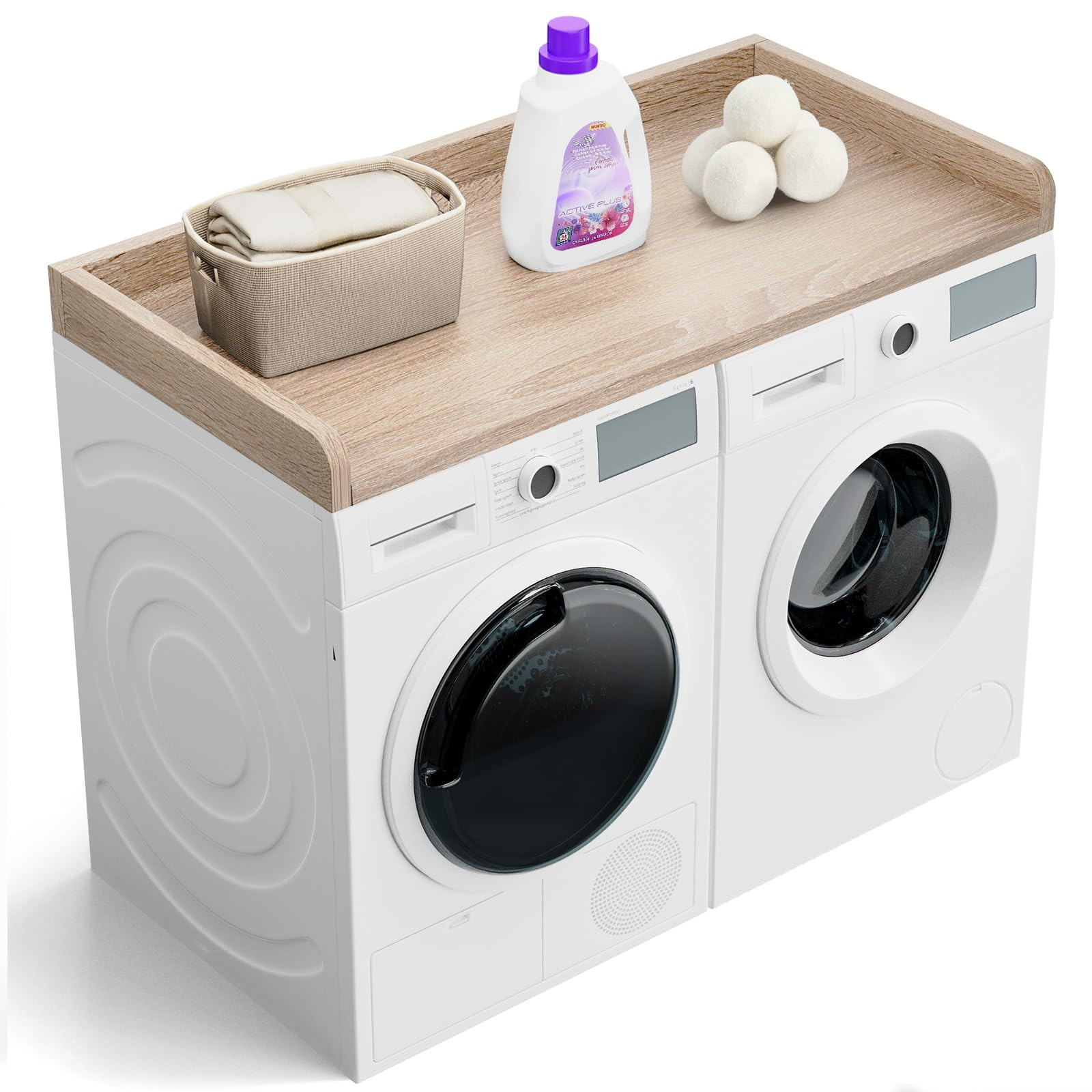 Washer Dryer Countertop, 27.5" Depth x 54" Width, Washer Dryer Wood Top for Laundry Room Organiza... | Amazon (US)