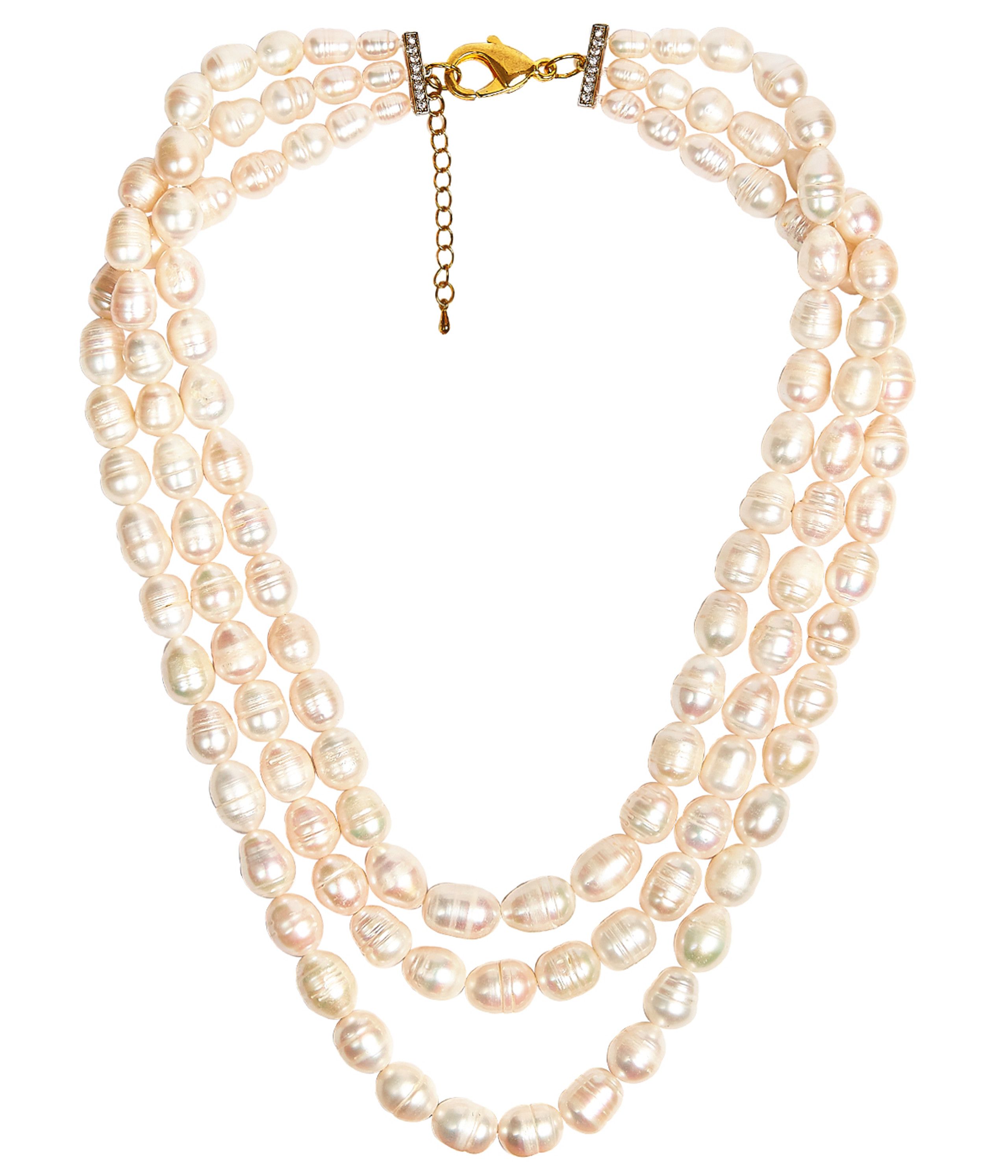 Diana Freshwater Pearl Triple Strand Beaded Necklace | Lisi Lerch Inc