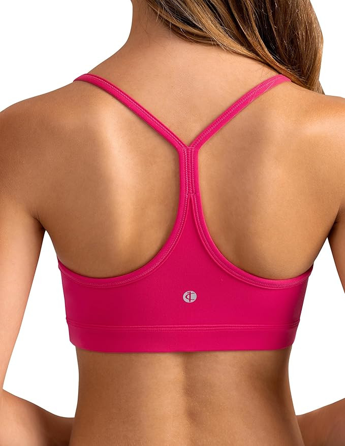 Colorfulkoala Women's Dreamlux Y Back Sports Bra Low Impact Padded Workout Top with Built in Bra ... | Amazon (US)