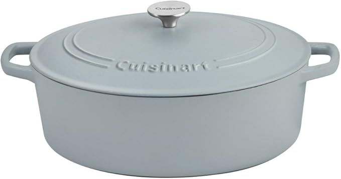 Cuisinart Oval Cast Iron Casserole, Matte Grey, 7 Qt | Amazon (US)