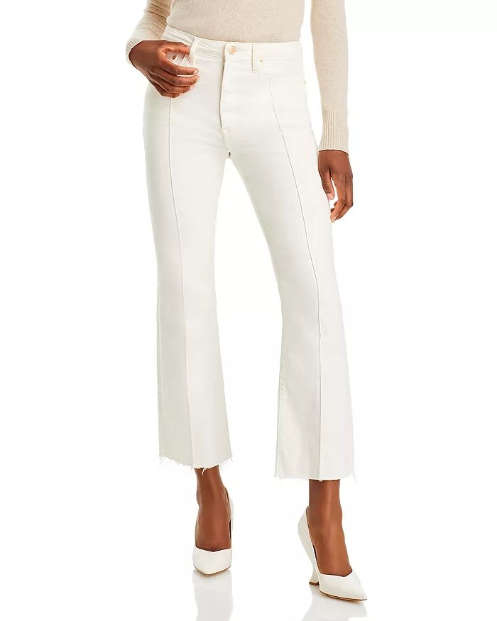 Cropped High Rise Jeans in Ivory | Bloomingdale's (US)