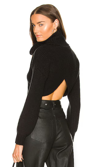 x REVOLVE Safia Peek A Boo Crop in Black | Revolve Clothing (Global)