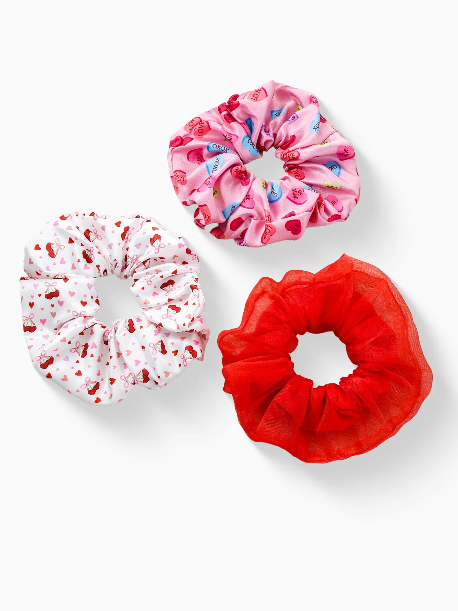 Way to Celebrate Valentine's Day Pink Scrunchies Set,3 Piece | Walmart (US)