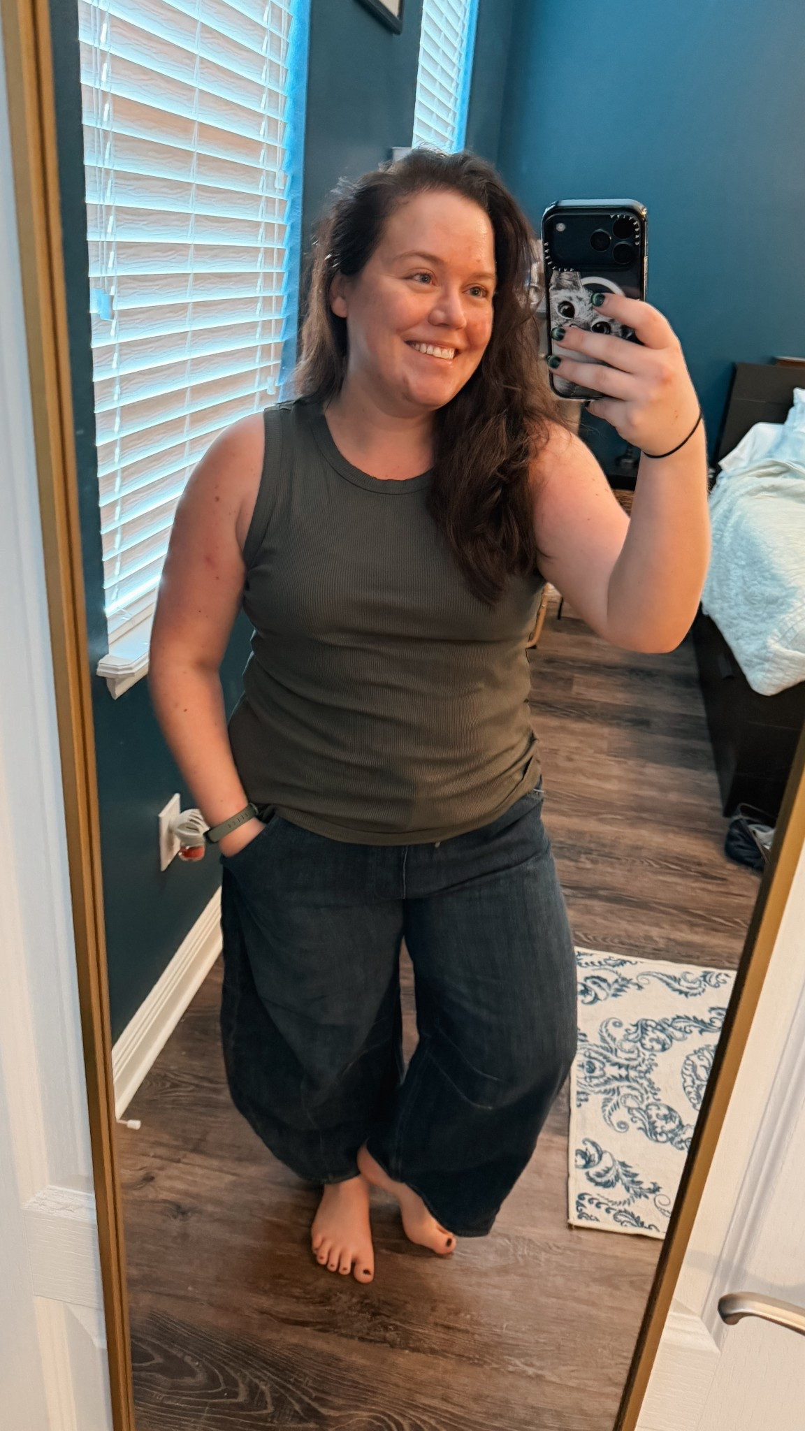 Petite-friendly barrel leg jeans for half off! These Gap horseshoe jeans have that relaxed, modern shape that’s super flattering and easy to style. I love the structured denim feel and neutral color options — ideal for fall and winter outfits.

#LTKPetite #LTKSaleAlert #LTKStyleTip