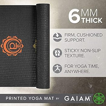 Gaiam Yoga Mat - Premium 6mm Print Extra Thick Non Slip Exercise & Fitness Mat for All Types of Y... | Amazon (US)