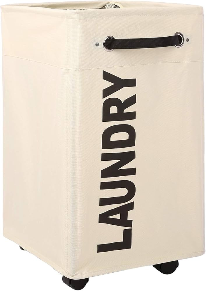 Caroeas 23 inch Pro+ WHEELED Laundry Hamper Black&White Breathable Cover Heavy Duty Laundry Sorte... | Amazon (US)