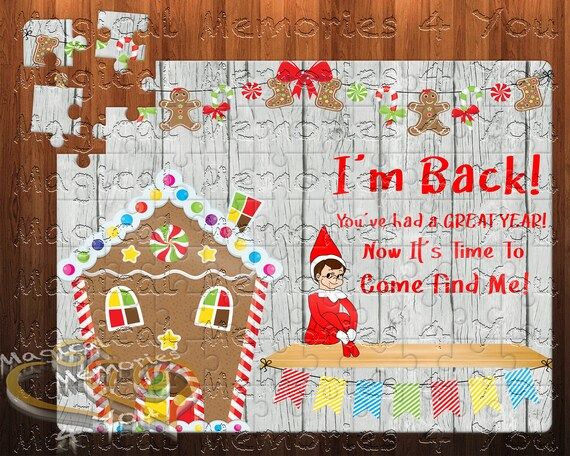 Elf Puzzle Elf on the Shelf Welcome Back Puzzle Gifts for | Etsy | Etsy (US)