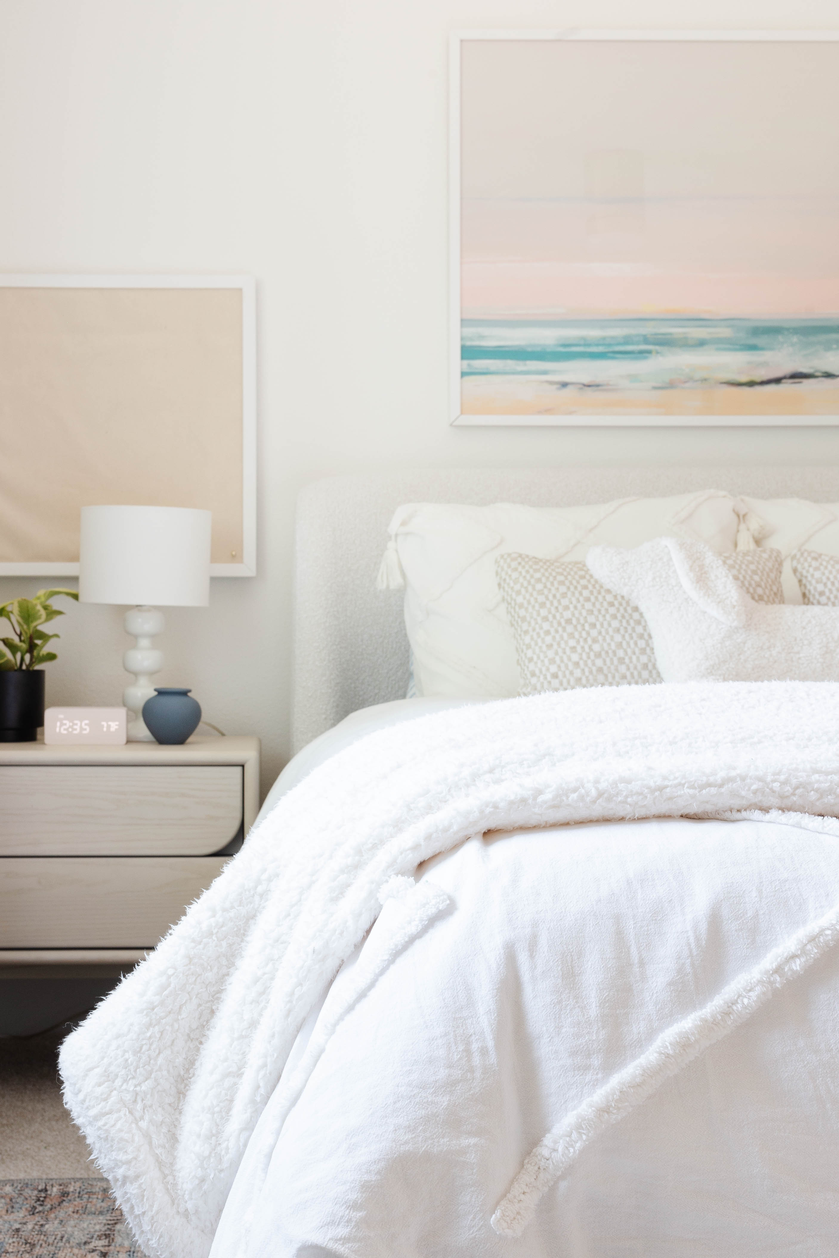 Soft, serene, and oh-so-coastal. This Blue + Blush Girls Bedroom layers ocean hues with subtle blush tones and sculptural shapes for a space that feels both restful and refined. Coastal calm for the next generation. 🌊

#coastalbedroom #blushandblue #girlsroominspiration #ltkhome #moderncoastaldecor 

 #LTKHome #LTKFindsUnder50 #LTKFindsUnder100