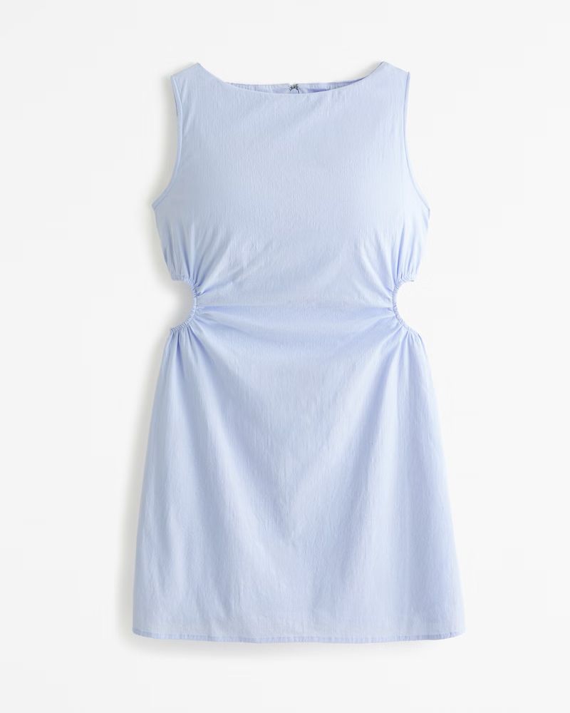 Stretch Cotton Cutout Mini Dress | Abercrombie & Fitch (US)