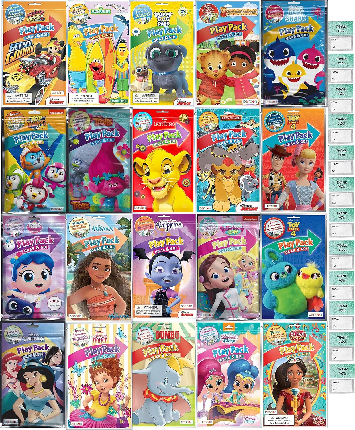 Play Pack Grab and Go Assorted Set For Toddlers Boys and Girls (12 Different Packs Guaranteed) Gr... | Amazon (US)