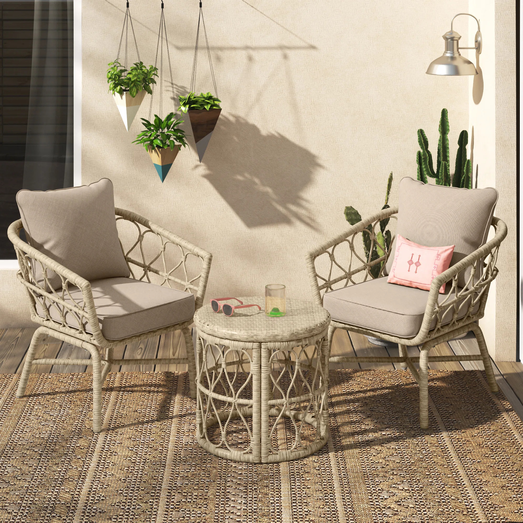 Beachcrest Home Raynette 2 - Person Outdoor Seating Group with Cushions & Reviews | Wayfair | Wayfair North America