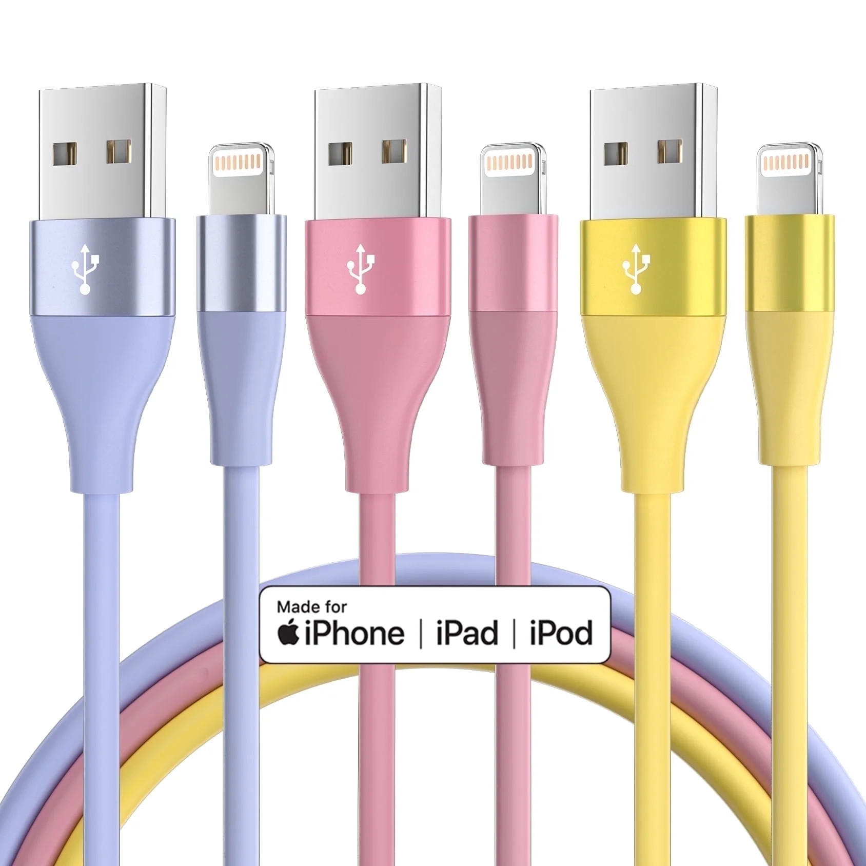 Bkayp iPhone Charger [Apple Mfi Certified] 3 Pack 10ft Fast Charging Cables iPhone Cord Compatibl... | Walmart (US)