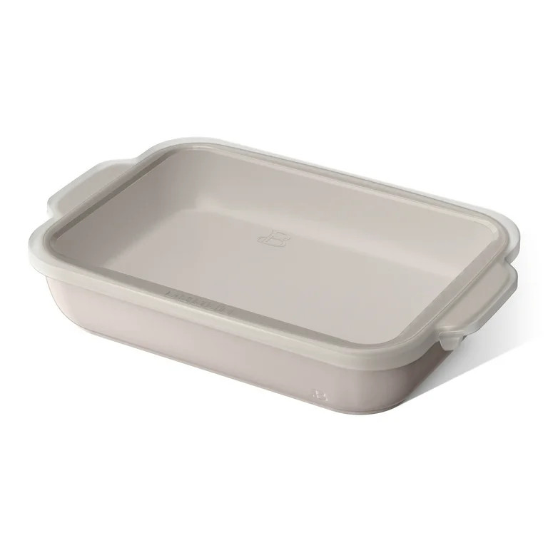 Beautiful 9”x 13” Stoneware Baker with Plastic Lid, Porcini Taupe by Drew Barrymore | Walmart (US)