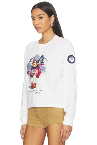 Polo Ralph Lauren Cotton Jersey Crewneck Long Sleeve T-shirt in White from Revolve.com | Revolve Clothing (Global)