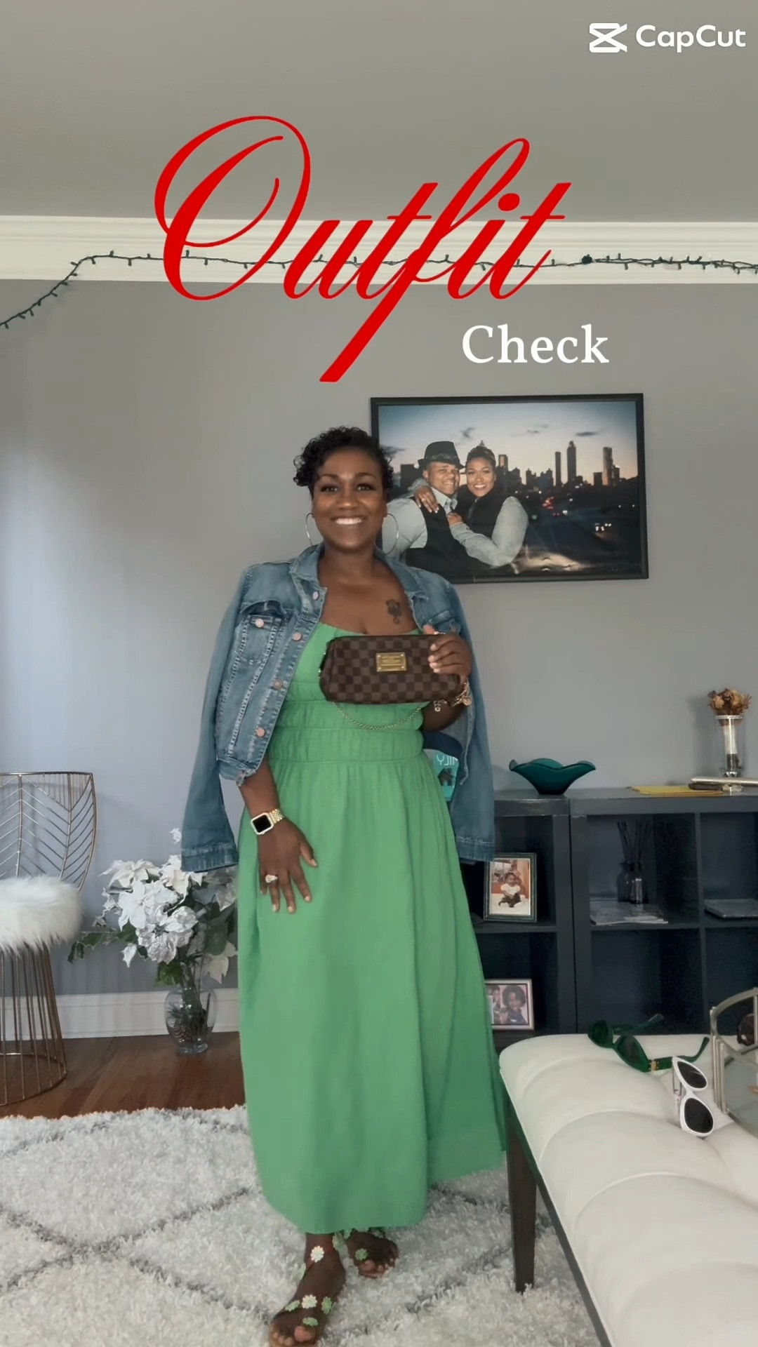 Easy like Sunday morning ☀️💚 This ASTR the Label Andrina green dress gave cute  & comfy, and the Jean jacket pulled it all together. The green flower Slides, Gucci green sunnies, and this monogram LV pouchette for the win! #FaithAndFashion #SundayStyle #Over50AndFlawless #OOTD #EffortlessChic #WeekendVibes

#LTKSeasonal #LTKStyleTip #LTKOver40