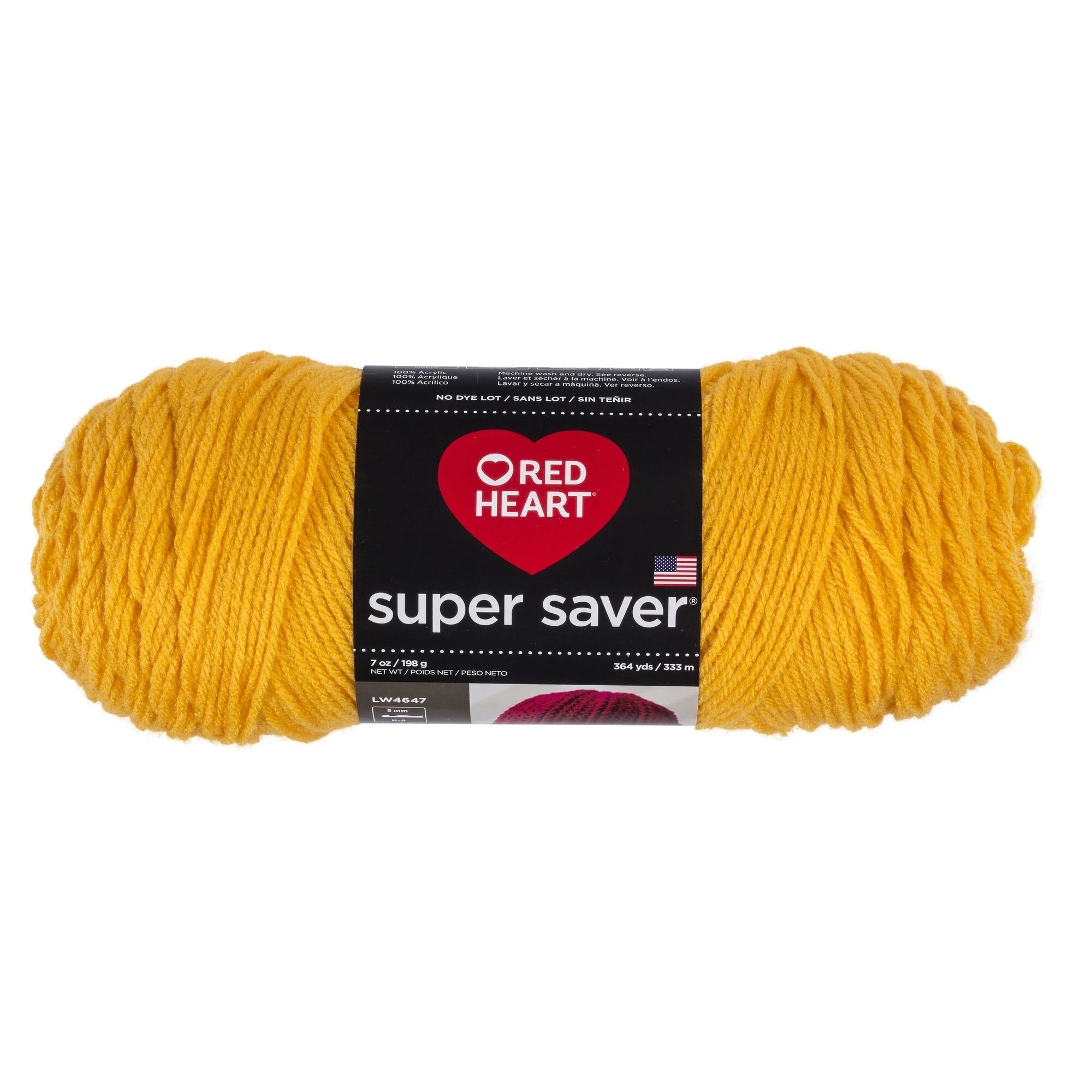 Red Heart Super Saver Medium Acrylic Saffron Yarn, 364 yd | Walmart (US)
