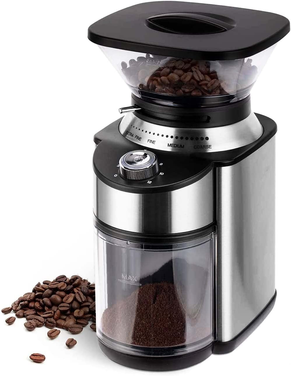 Electric Conical Burr Coffee Grinder, Adjustable Burr Mill with 19 Precise Grind Setting, Stainle... | Amazon (US)
