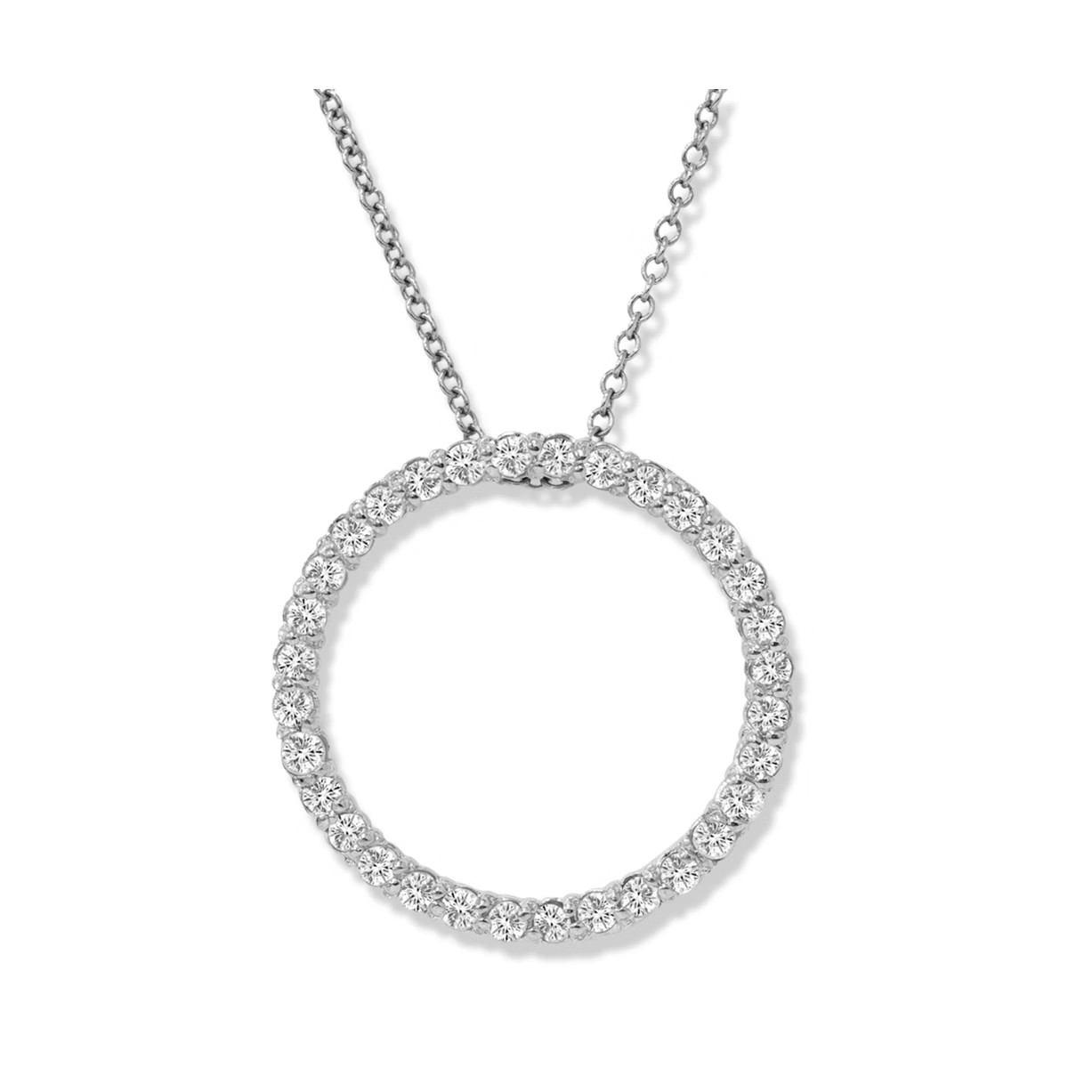 Pompeii3 14K White Gold 1/2ct Circle Of Life Diamond Pendant Necklace | Target