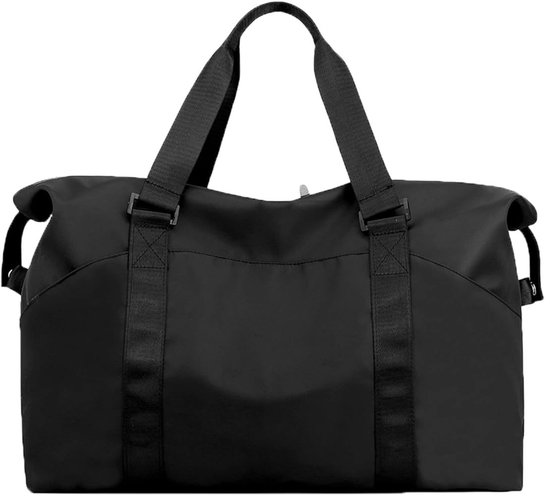 Forestfish Duffel Bags Traveling With Trolley Sleeve, Gym Bag Weekender Bags For Women, Black | Amazon (US)
