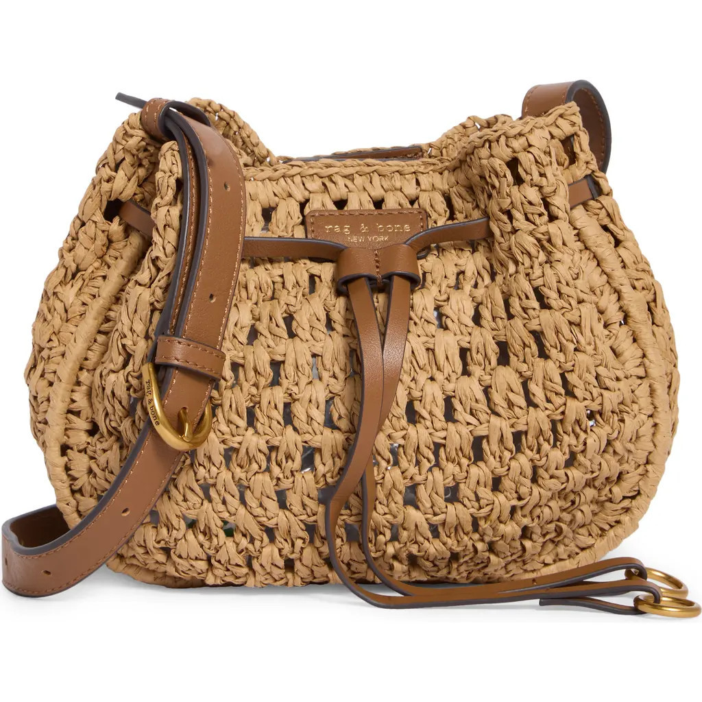 rag & bone River Raffia Crossbody Bag in Natural at Nordstrom | Nordstrom