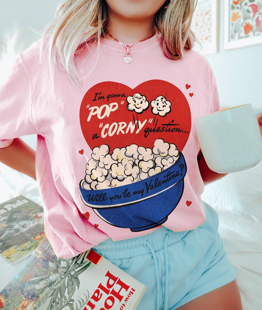 Retro Valentines Day Shirt, Valentines Day Gift For Her, Funny Vintage Tee Shirt, Comfort Colors ... | Etsy (US)
