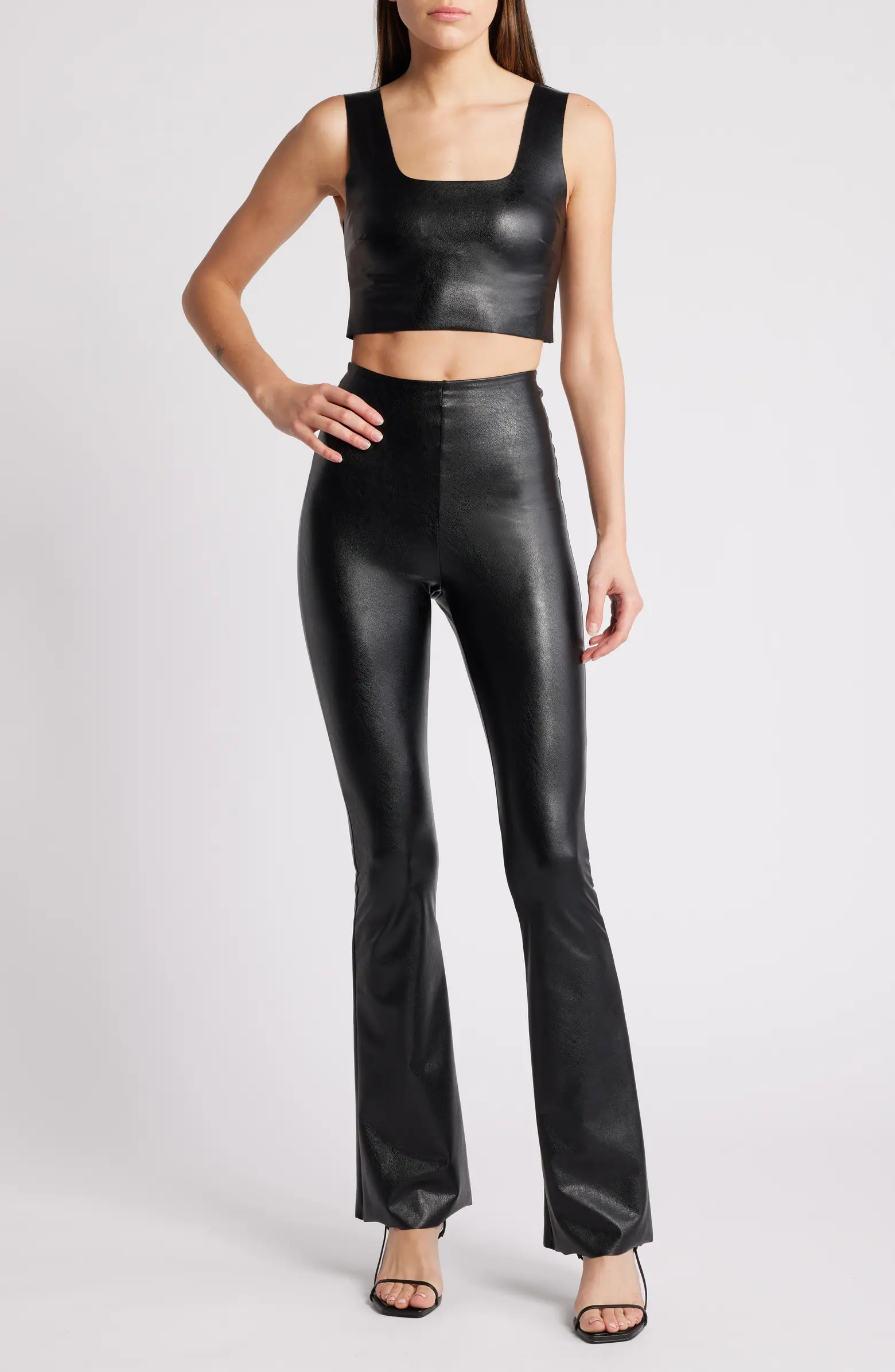 Faux Leather Flare Leggings | Nordstrom