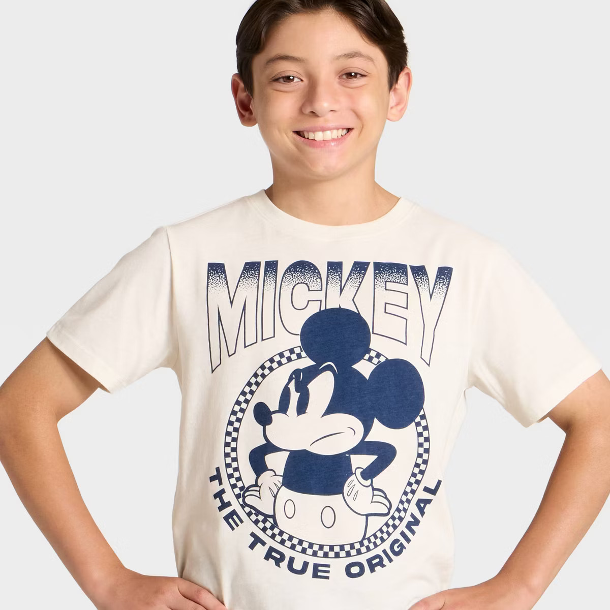 Boys' Mickey Mouse Short Sleeve Graphic T-Shirt - Off-White | Target