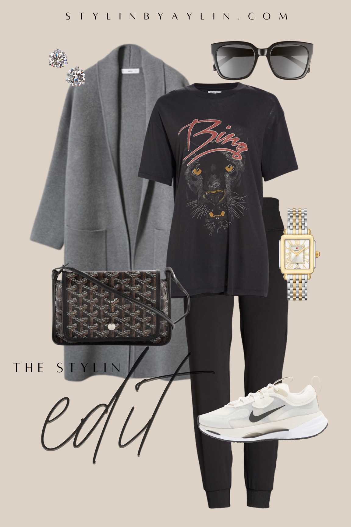 The Stylin Edit- causal style, fall style, accessories, joggers, Anine Bing tee, sneakers, StylinByAylin 

#LTKstyletip #LTKunder100 #LTKSeasonal