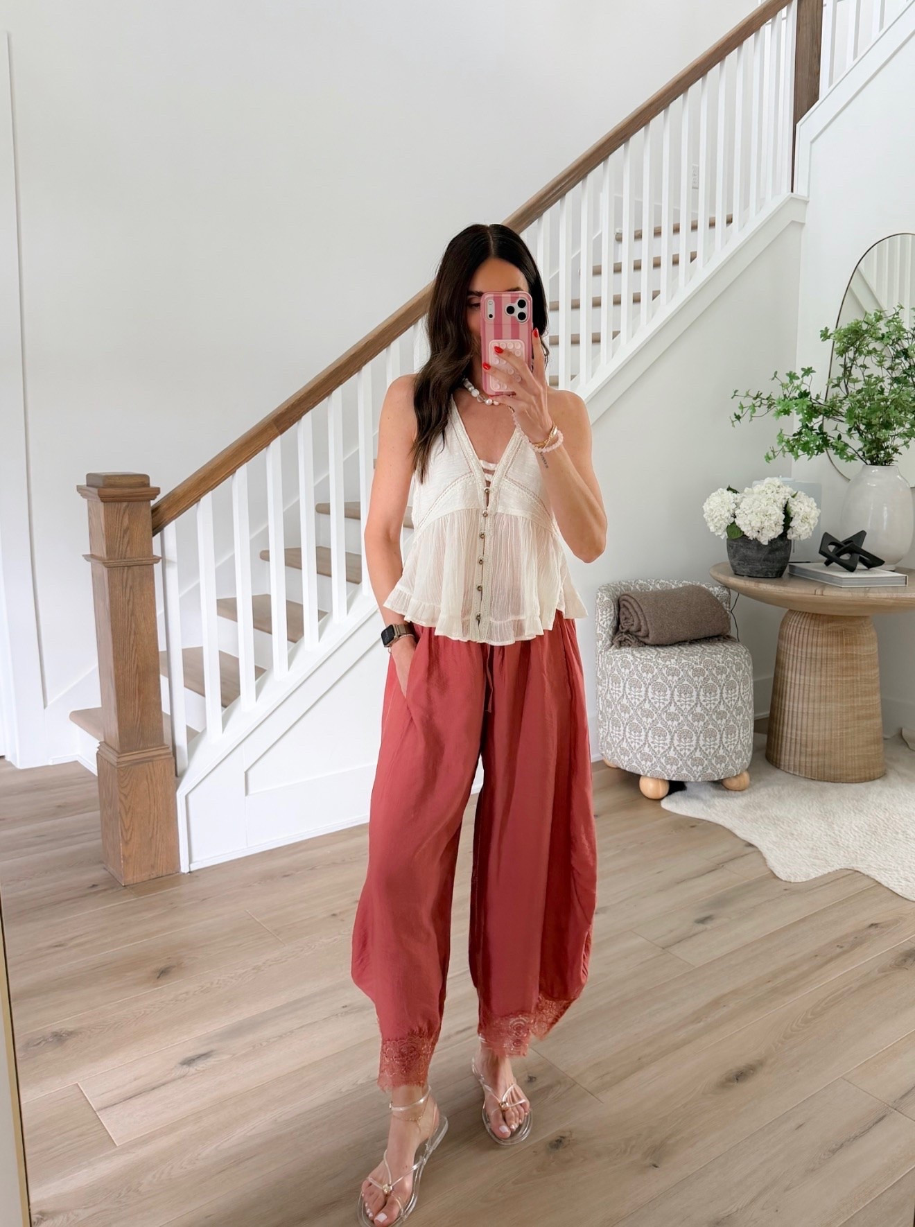 Anthropologie use code ANNAB20 for 20% off $100+ order. I'm wearing size XS in both.

#LTKootd #LTKSaleAlert #LTKOver40