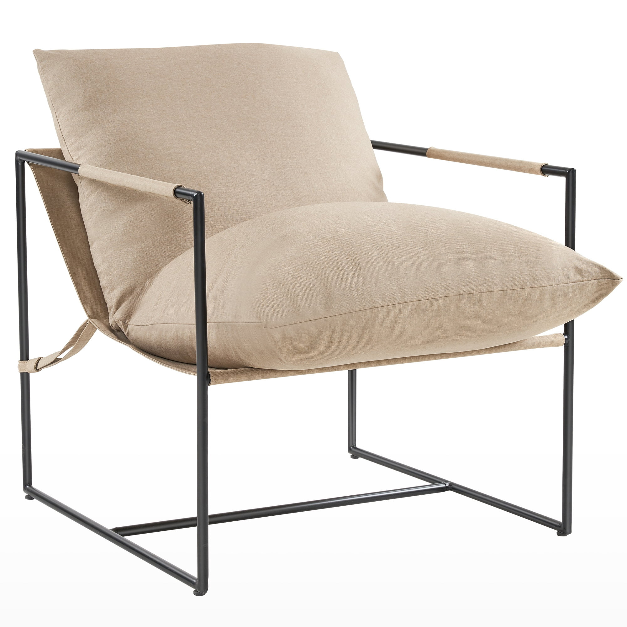 Unikome Basic Accent Sling Chair Modern Armchair for Living Room Bedroom Reading Office Metal Fra... | Walmart (US)