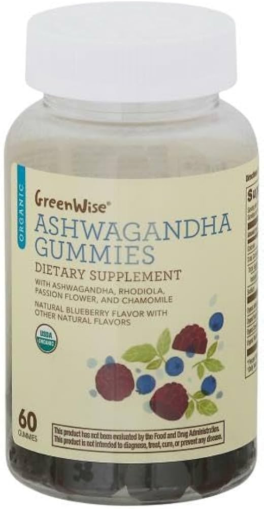GreenWise Organic Ashwagandha Gummies - 60 Gummies | Amazon (US)