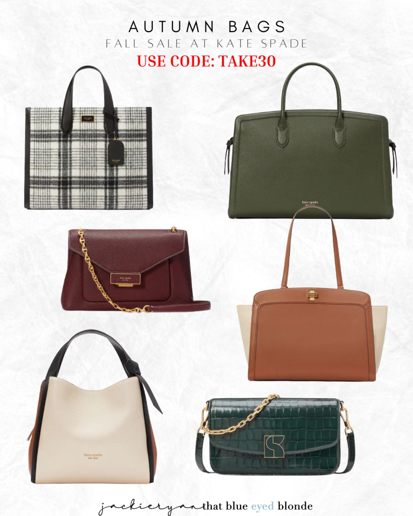 Fall Sale at Kate Spade! Loving these colors for Autumn — even heading into Winter!







#FallBags #FallHandbag #FallPurse #KateSpade #KateSpadeSale #Sale #HandbagSale #Purses #FallFashion #AutumnFashion #WinterFashion #FallLooks #FallLookBook #WinterFashion #WinterLooks #WinterLookBook #FallColors #AutumnColors #FallFashionTrends #Fall2023 #FallFashion2023 #Autumn2023 #FallOutfits #FallOutfits2023 

#LTKsalealert #LTKSeasonal #LTKitbag