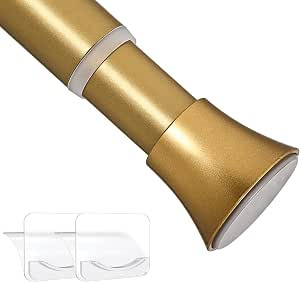 BRIOFOX Tension Shower Curtain Rod Gold - Tension Curtain Rod Adjustable 32 to 56 inch - Spring T... | Amazon (US)