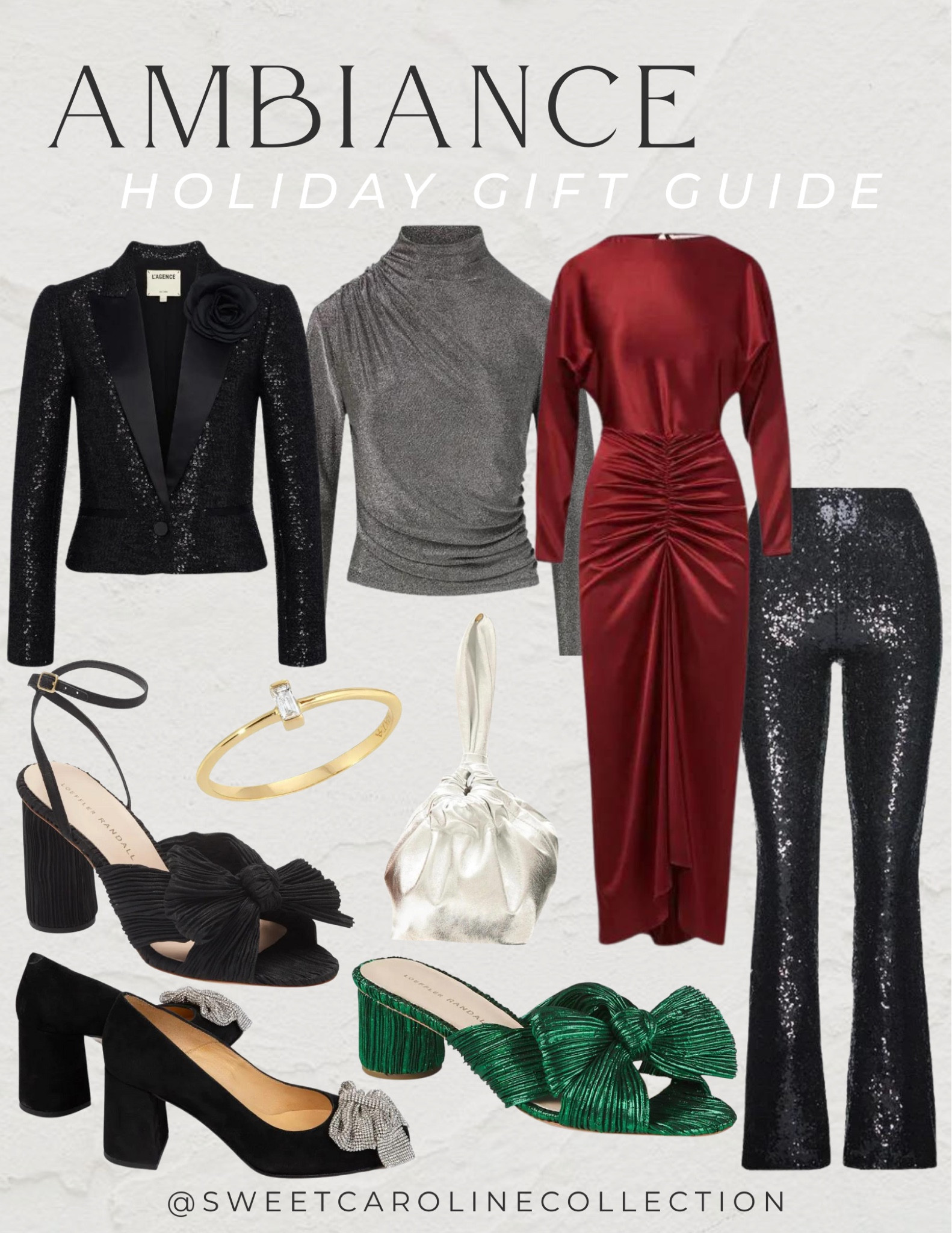@shopambiance gift guide 🤍🎄
@ambiancepaso 

Joggers, gift guide, sweatshirt, sneakers, tennis shoes, vest, Apparis, rag and bone, perfect white tee, favorite daughter, anine bing, Michael stars, dress, blazer, ring, sequin pants, commando, Penelope Chilvers, show me your mumu, Veronica beard, red dress, designer, luxe, high end, under 400, under 300, under 200, under 100, new arrivals, best seller, gift guide, holiday, style, fashion, gift idea, gifts for her, cozy, workwear, holiday outfit, trendy, sale, hat, shoes, bag, pants, top, blouse, joggers, leggings, heels, hat, bucket hat, sweet Caroline collection 

#shopambiance

#LTKGiftGuide #LTKSeasonal #LTKHoliday