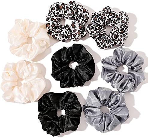 Scrunchies Hair Ties for Girls Women Elastics Bands Ponytail Holder Pack of Neutral Hair Accessor... | Amazon (US)