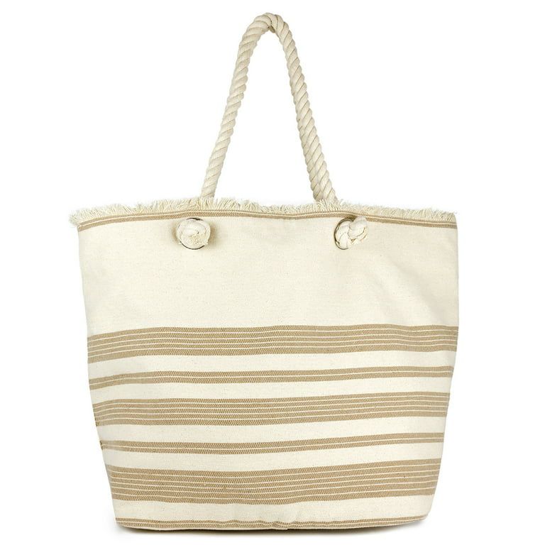 Magid Women's Spring Oversized Cotton Tote Bag with Rope Handle Natural | Walmart (US)