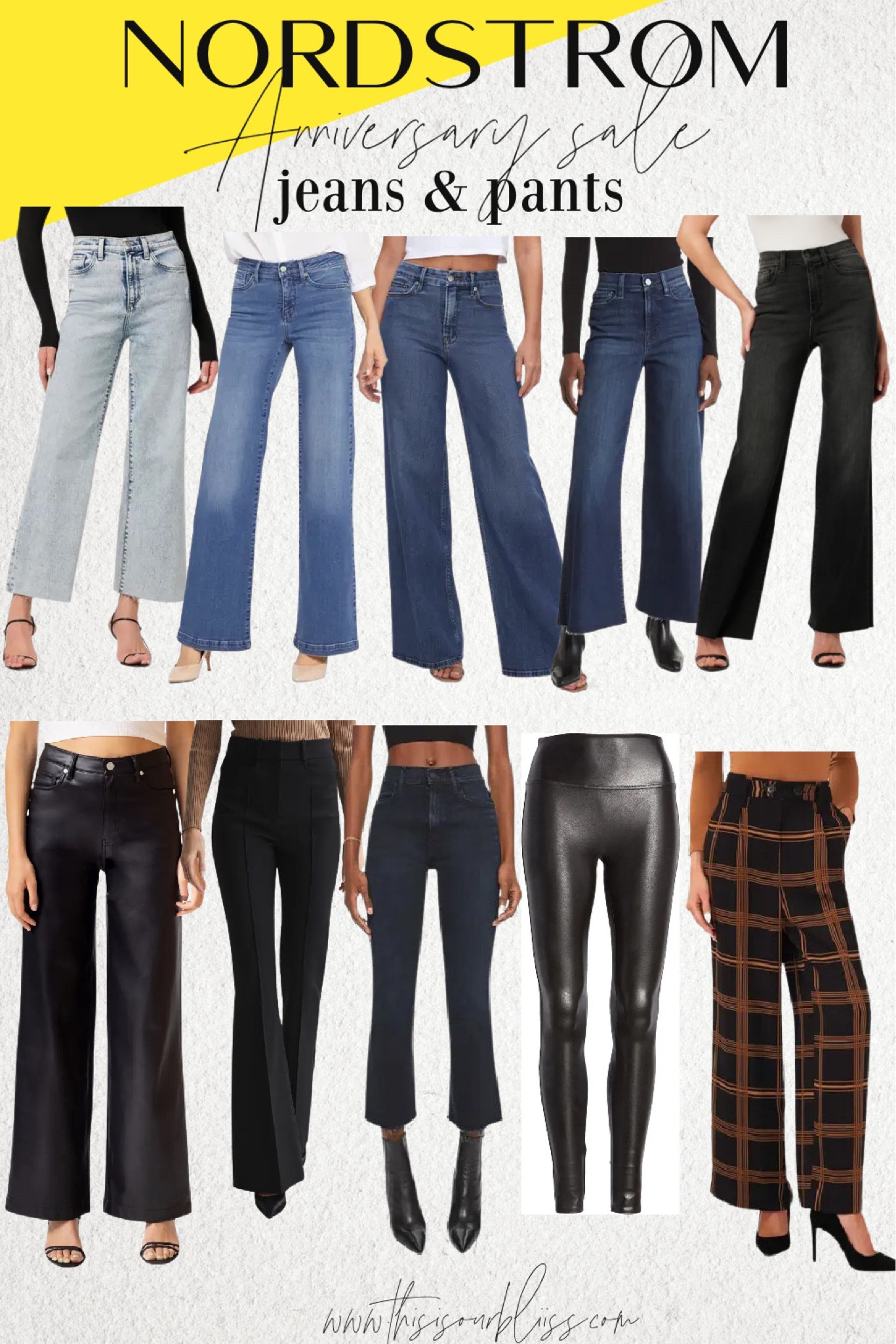 Denim and pants from the Nordstrom anniversary sale! Wide leg Jeans, leggings, trousers & more — all on sale during the #nsale 💛

#LTKunder100 #LTKsalealert #LTKxNSale
