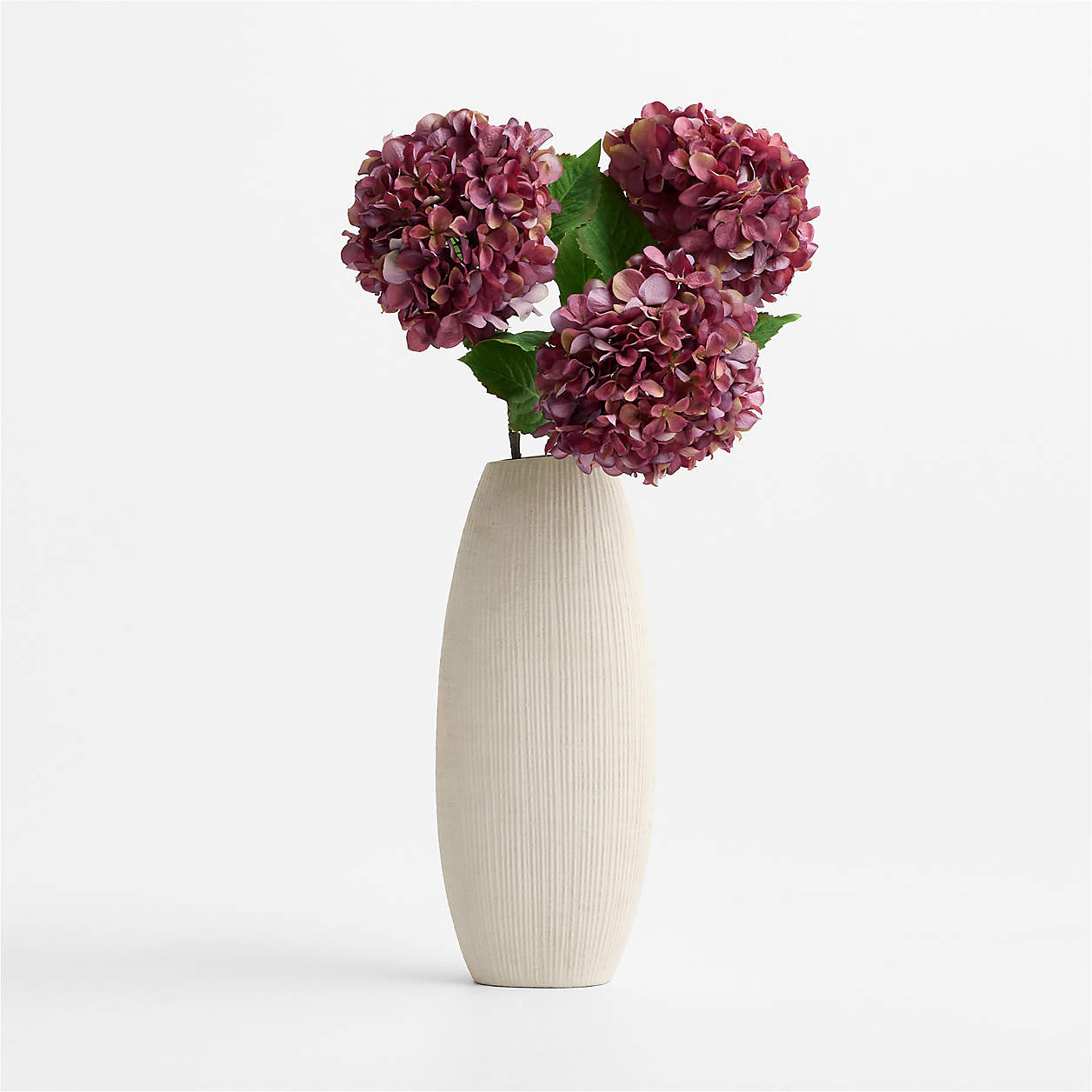 Faux Mauve Hydrangea Stem 31" | Crate & Barrel | Crate & Barrel