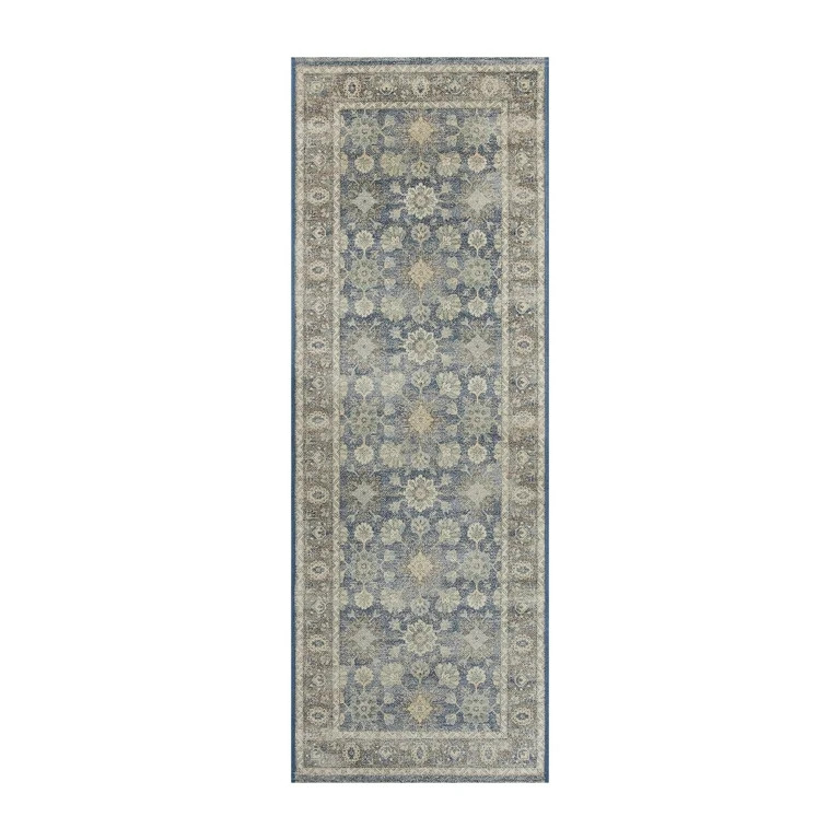 Better Homes & Gardens  Blue Floral Indoor 2.5' x 7' Runner Rug - Walmart.com | Walmart (US)