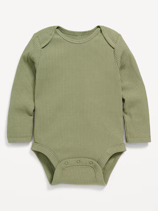 Unisex Long-Sleeve Rib-Knit Bodysuit for Baby | Old Navy (US)