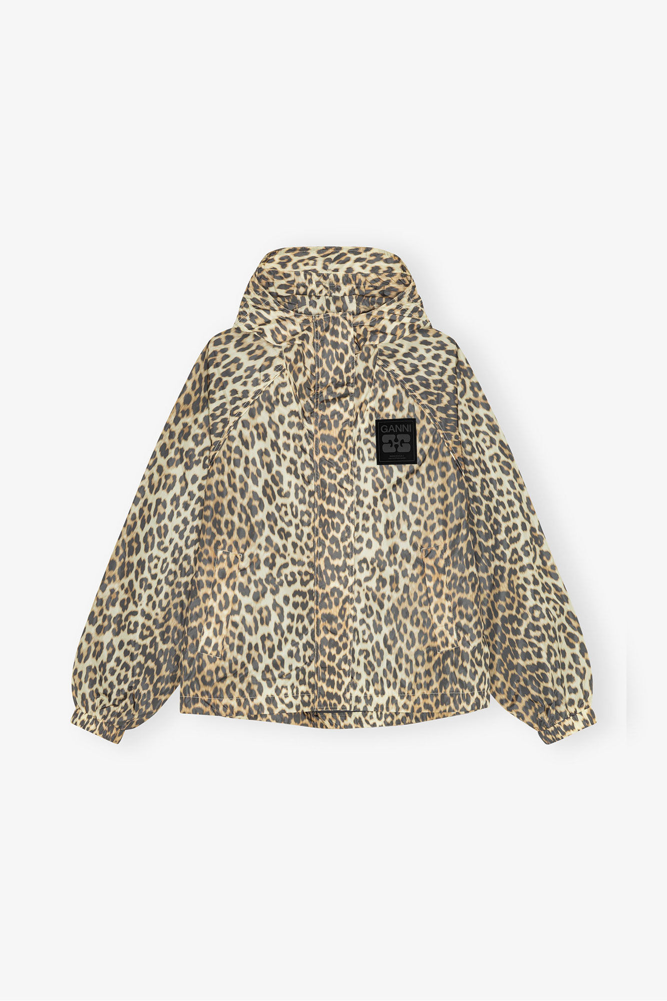 Leopard Print Nylon Jacket | Ganni