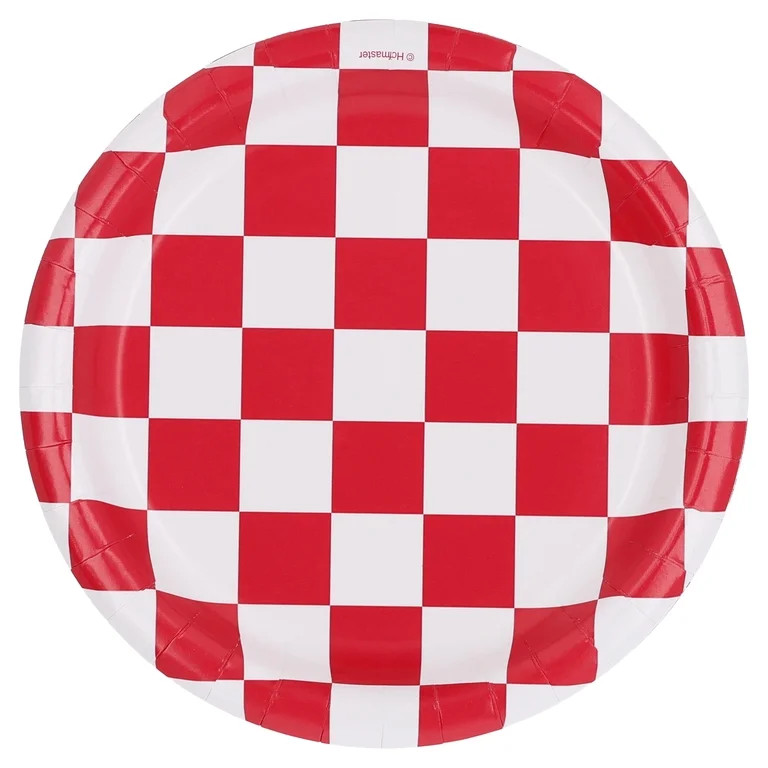 Way to Celebrate Patriotic Grill Disposable Lunch Paper Plates, Red and White Checkered, 7" 8 Cou... | Walmart (US)