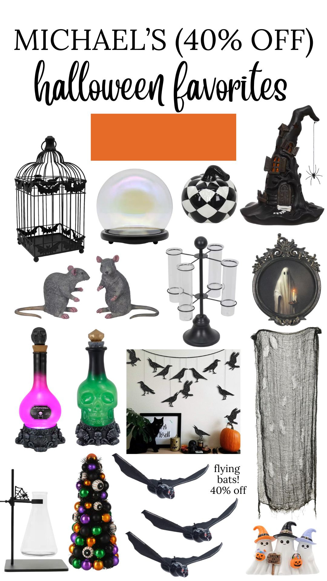 Halloween decor from Walmart including my flying bats! 

 #LTKSeasonal #LTKHome #LTKFindsUnder50