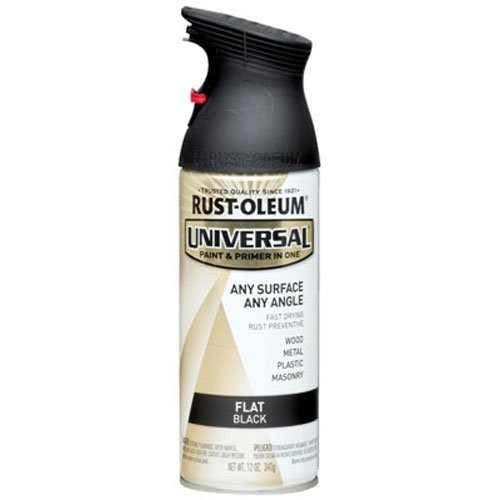 Rust-Oleum, Flat Black 245198 Universal All Surface Spray Paint, 12 oz, 12-Ounce | Amazon (US)