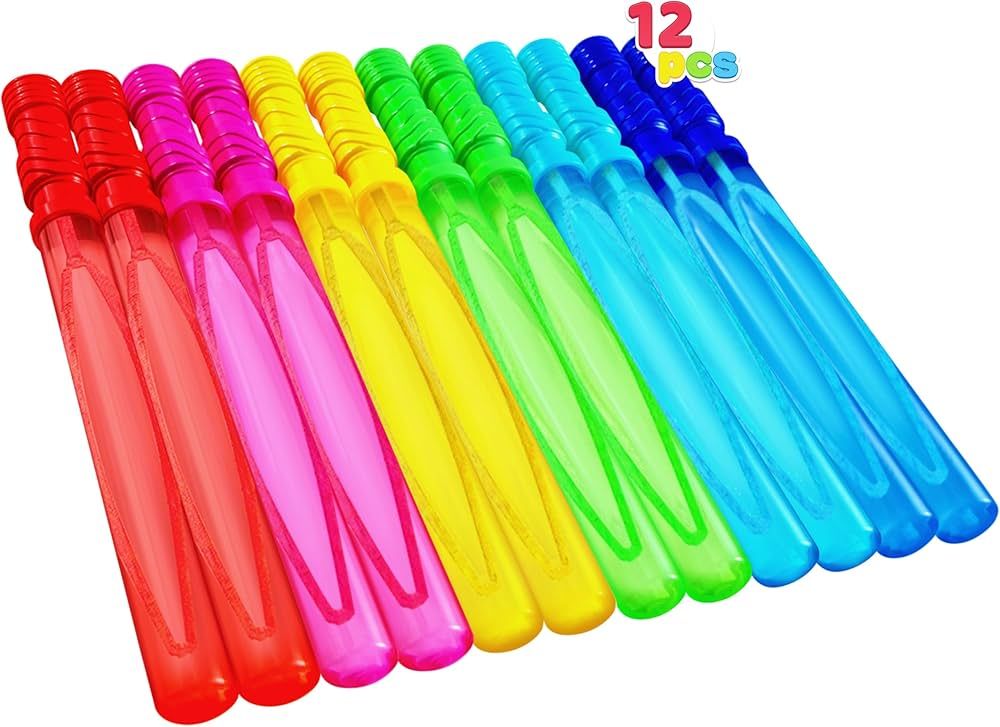 JOYIN 14.6’’ Big Bubble Wands for Kids, 6 PCS Bubble Wand with Bubbles Refill Solution for Su... | Amazon (US)