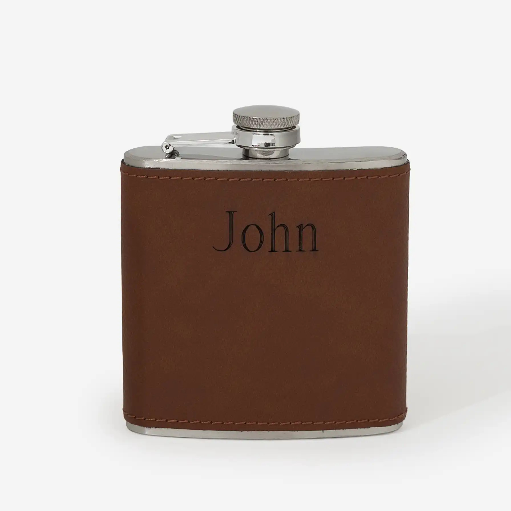 Personalized Leather Wrapped Flask | Marleylilly